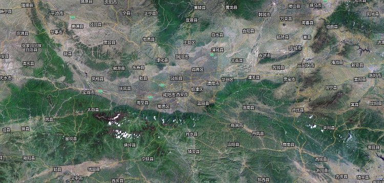 陕西卫星地图全图高清版大图(1)