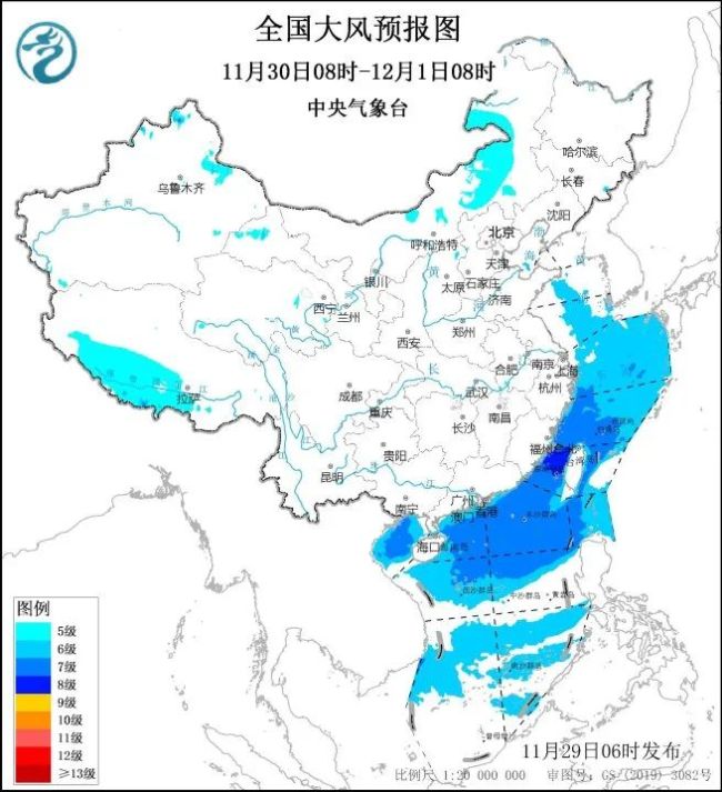 明天降温重心将转移至南方 全国各地感冒气象指数地图