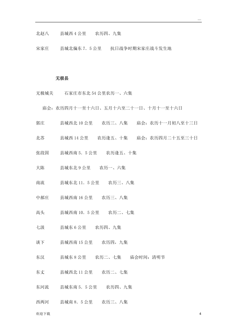 石家庄的主要集市一览表_第4页