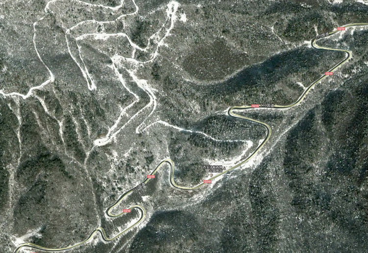古城西安周边骑行路线:分水岭附近地图