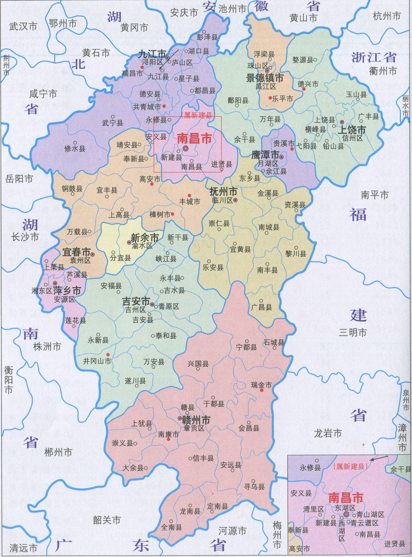 江西省地图