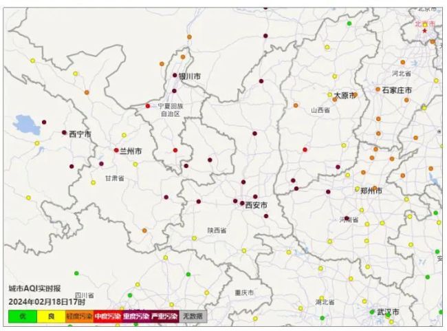 西安沙尘暴，空气质量为严重污染，明天上午逐渐减弱