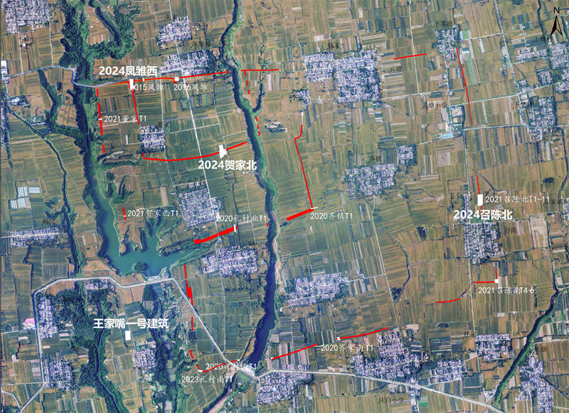 近年来的周原遗址发掘地点。陕西省考古研究院供图