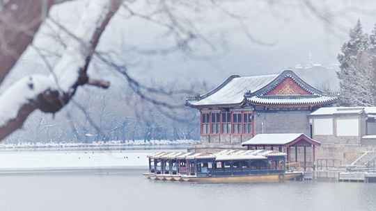 雪后颐和园银装素裹 秀气婉约仙气十足