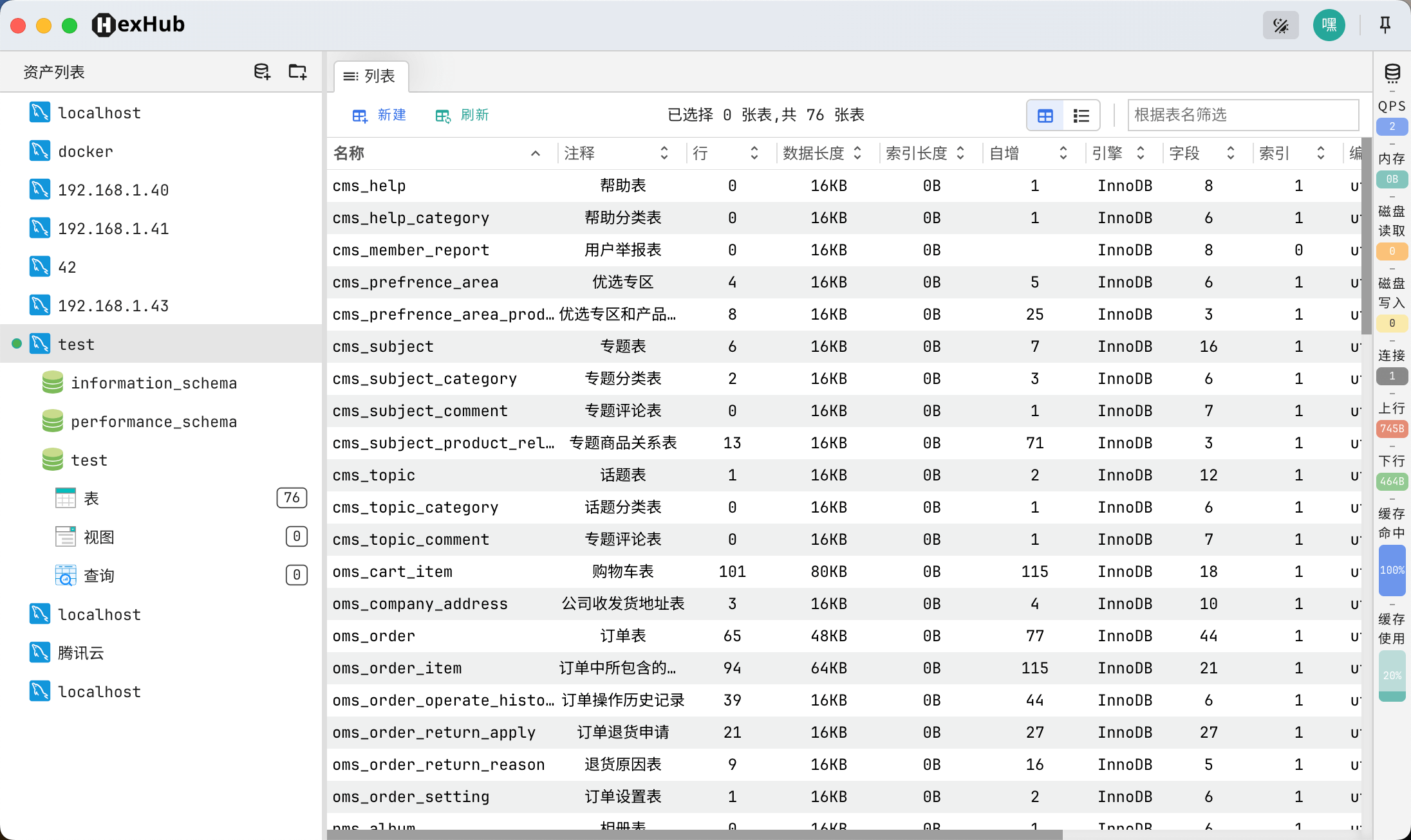 表列表视图