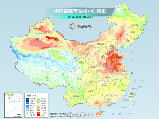 天气预报图又热红了！全国多地高温预警，局地可达40℃以上，今年热得更早了？