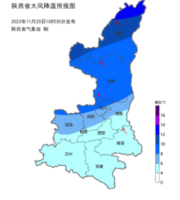 过程降温和大风预报图